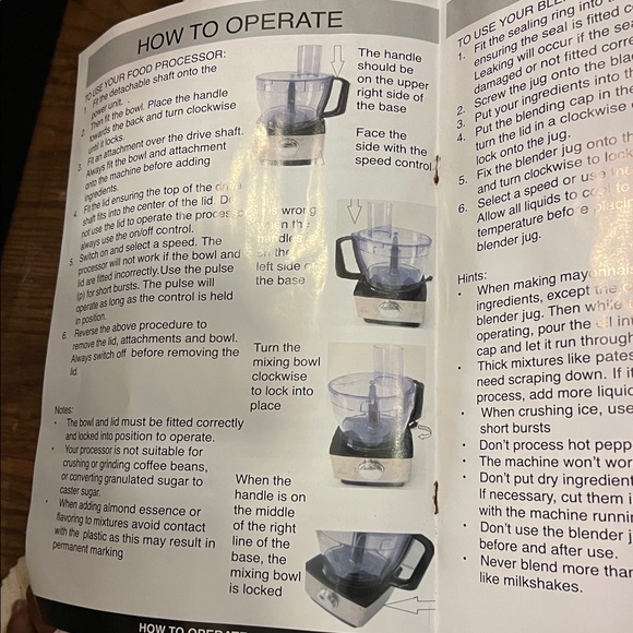 GINNY’S 10-IN-1 FOOD PROCESSOR WITH FULL INSTRUCTION MANUAL, NEW BOXED ITEM ! - Picture 8 of 12